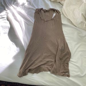 Alo Yoga flow tank thermal in gravel L